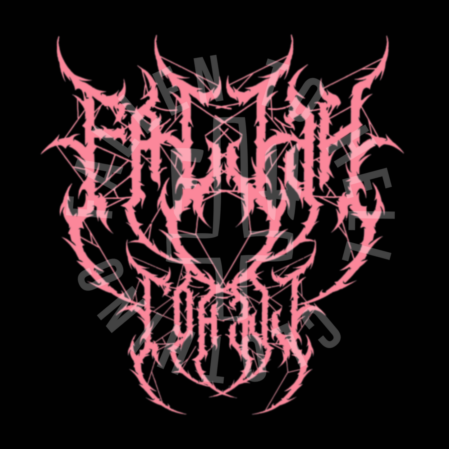 Cropped Tee Metal Band Font