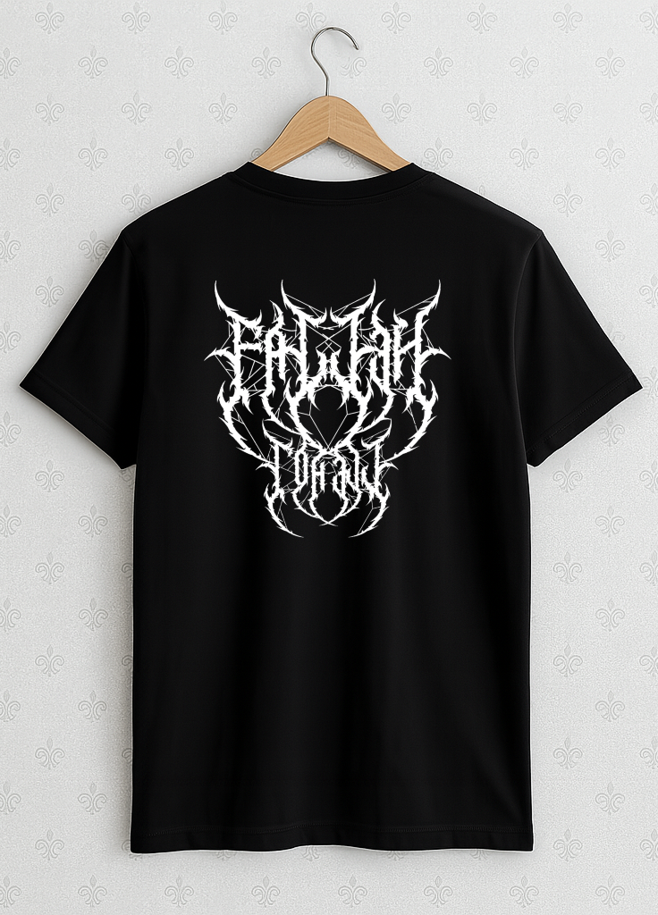 Black Metal-core Graphic T-shirt - Unisex Short Sleeve Tee with White Print
