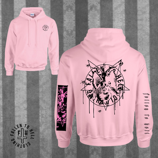 Baphomet Pink Pullover Hoodie