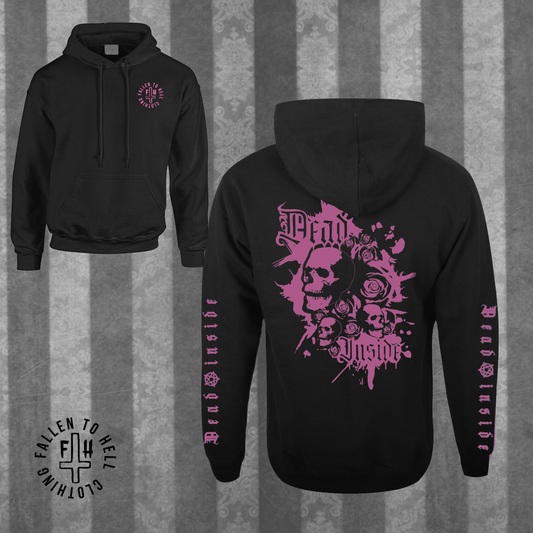 Dead Inside Pullover Hoodie Pink